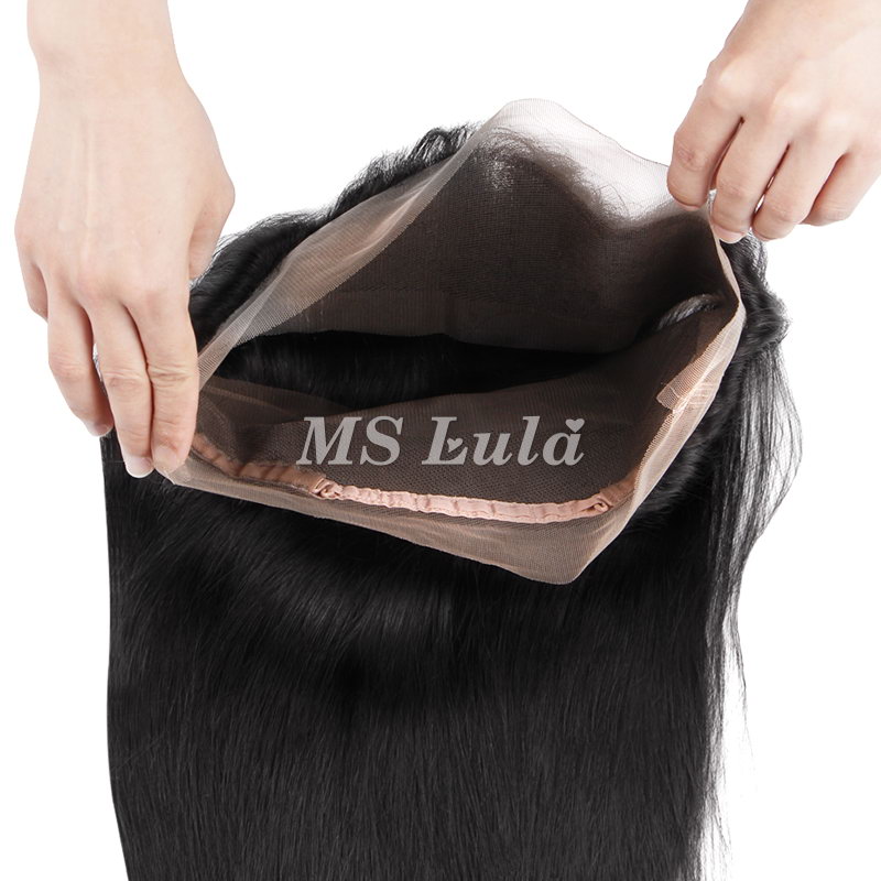 Virgin Hair Natural Straight 360 Lace Frontal Closure 22.5x4x2 With Adjustable Strap - 图片 14